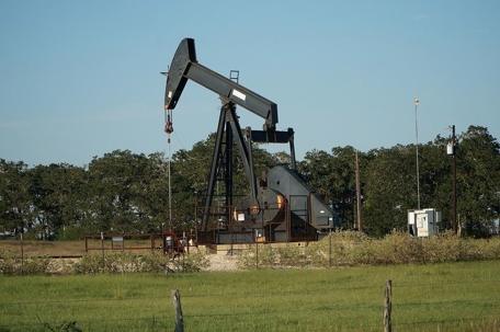 oil derrick in a field