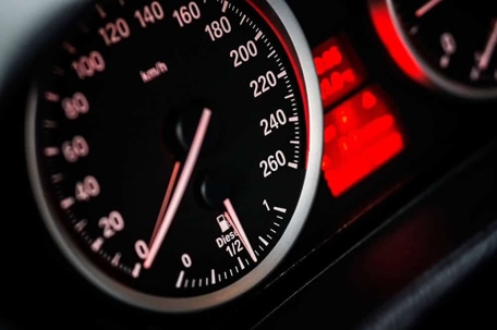 speedometer in a car